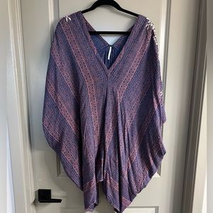 Free people poncho style tunic sz L